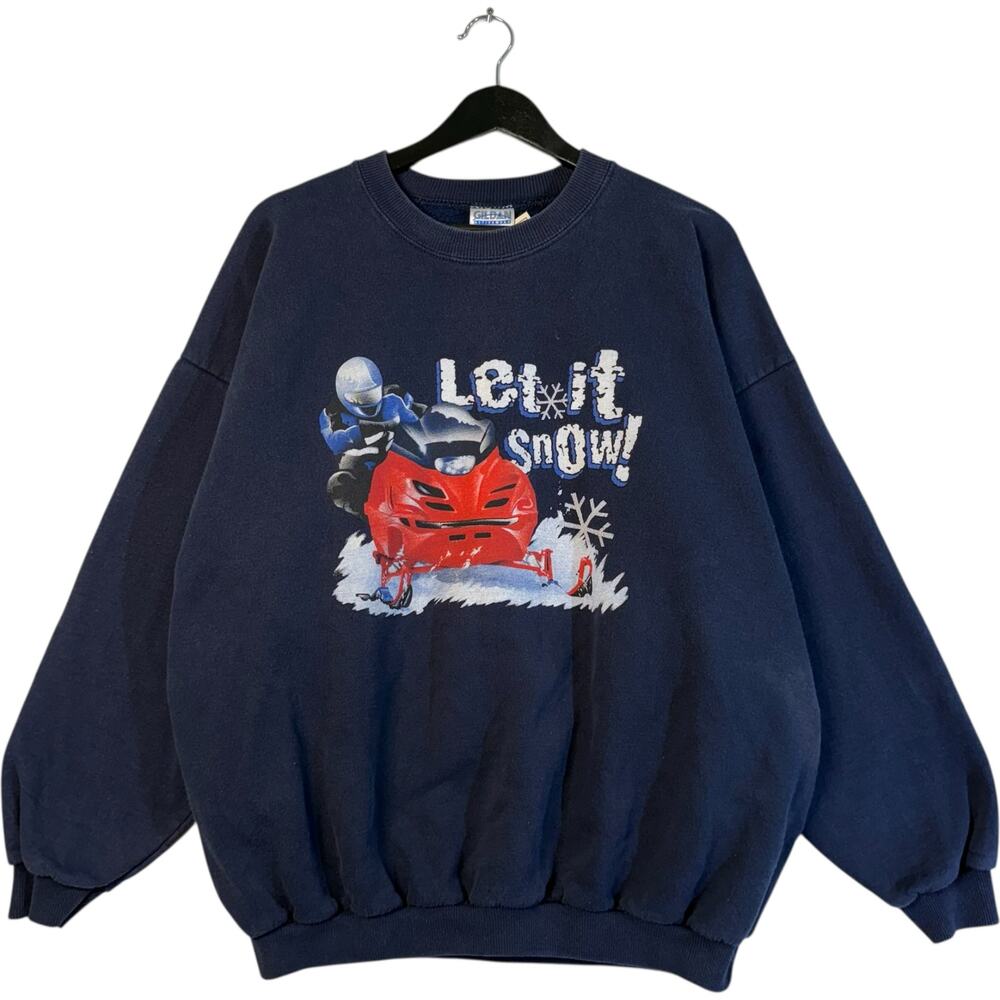 Vintage Snowmobile "Let's Snow" Crewneck XXL